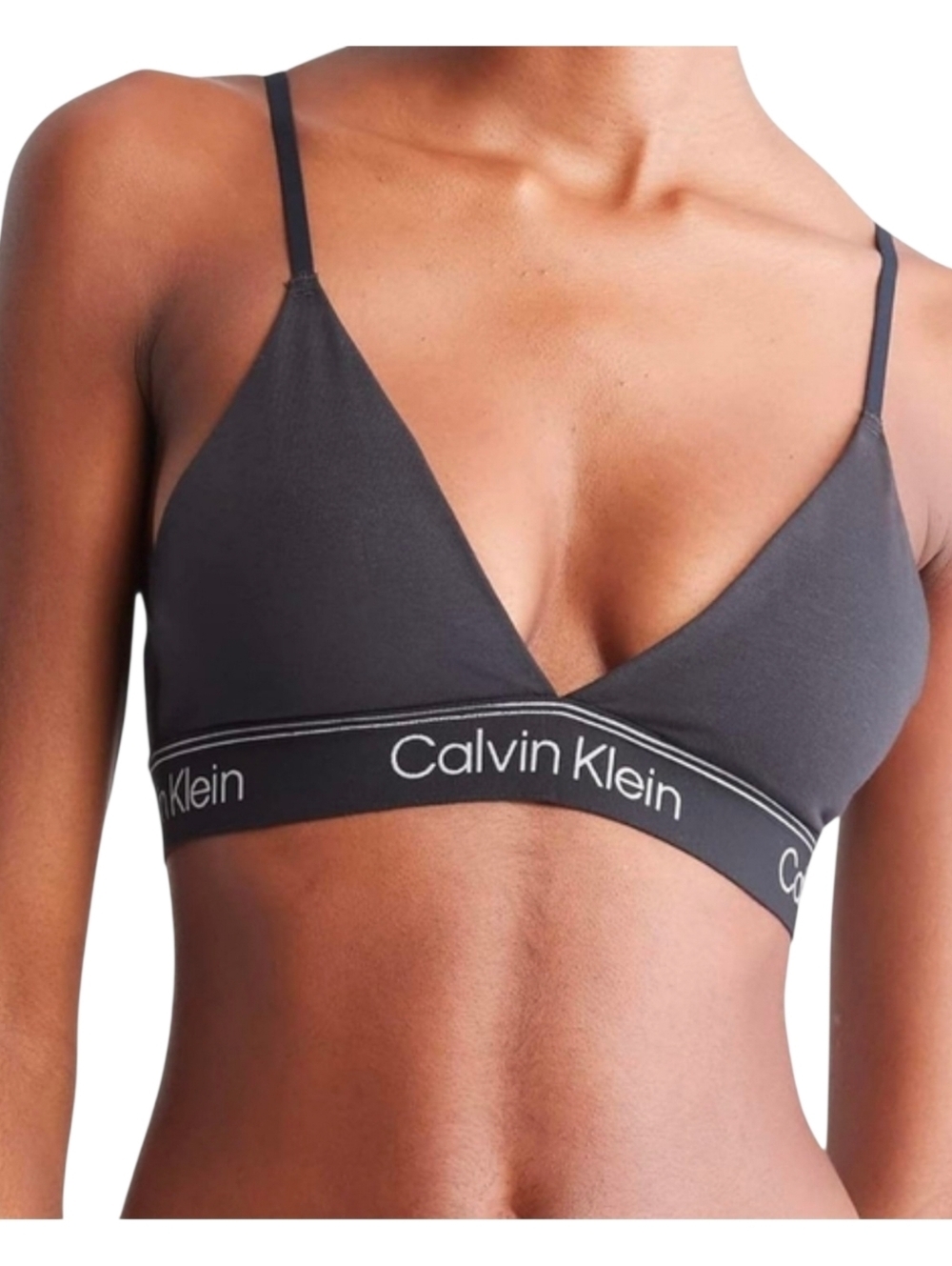 Calvin Klein Lightly Lined Triangle Bralette NWT Black Size XL